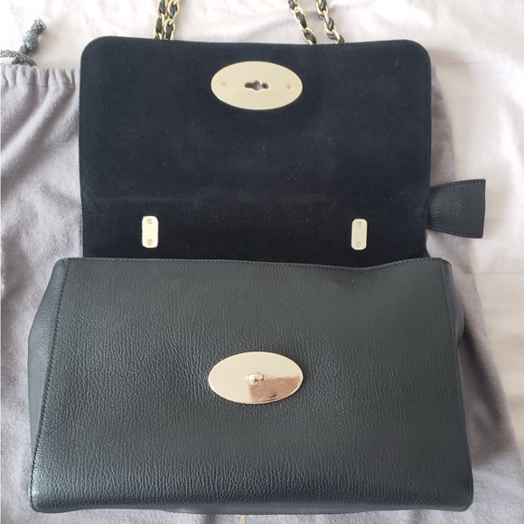 Mulberry Medium Lily Black Shoulder Bag - Picture 11 of 16